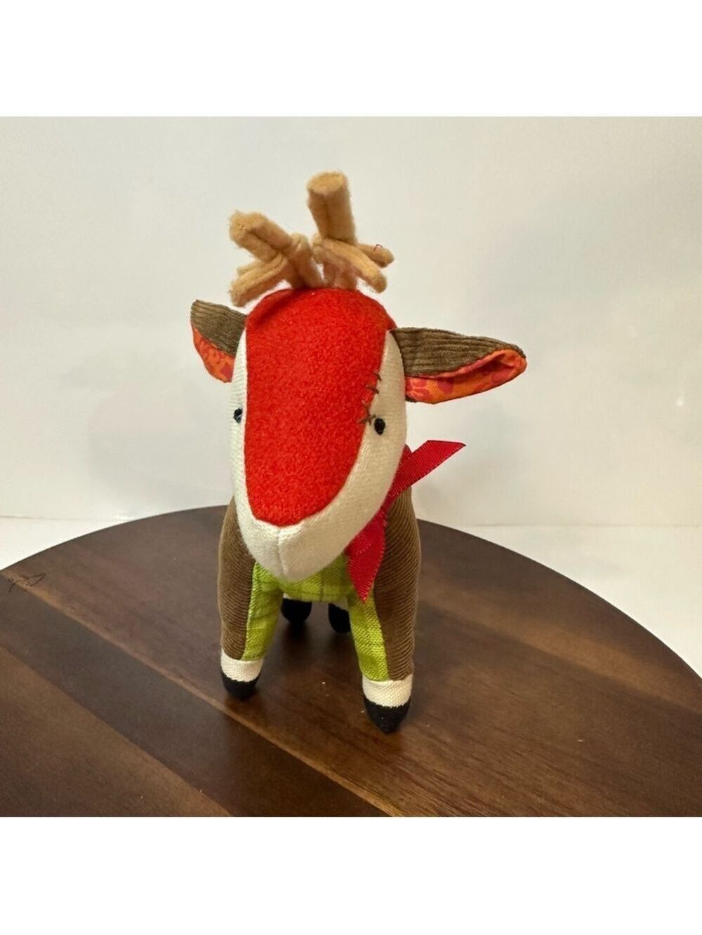 Starbucks 2008 Holiday Reindeer Plush Green Plaid Christmas Deer